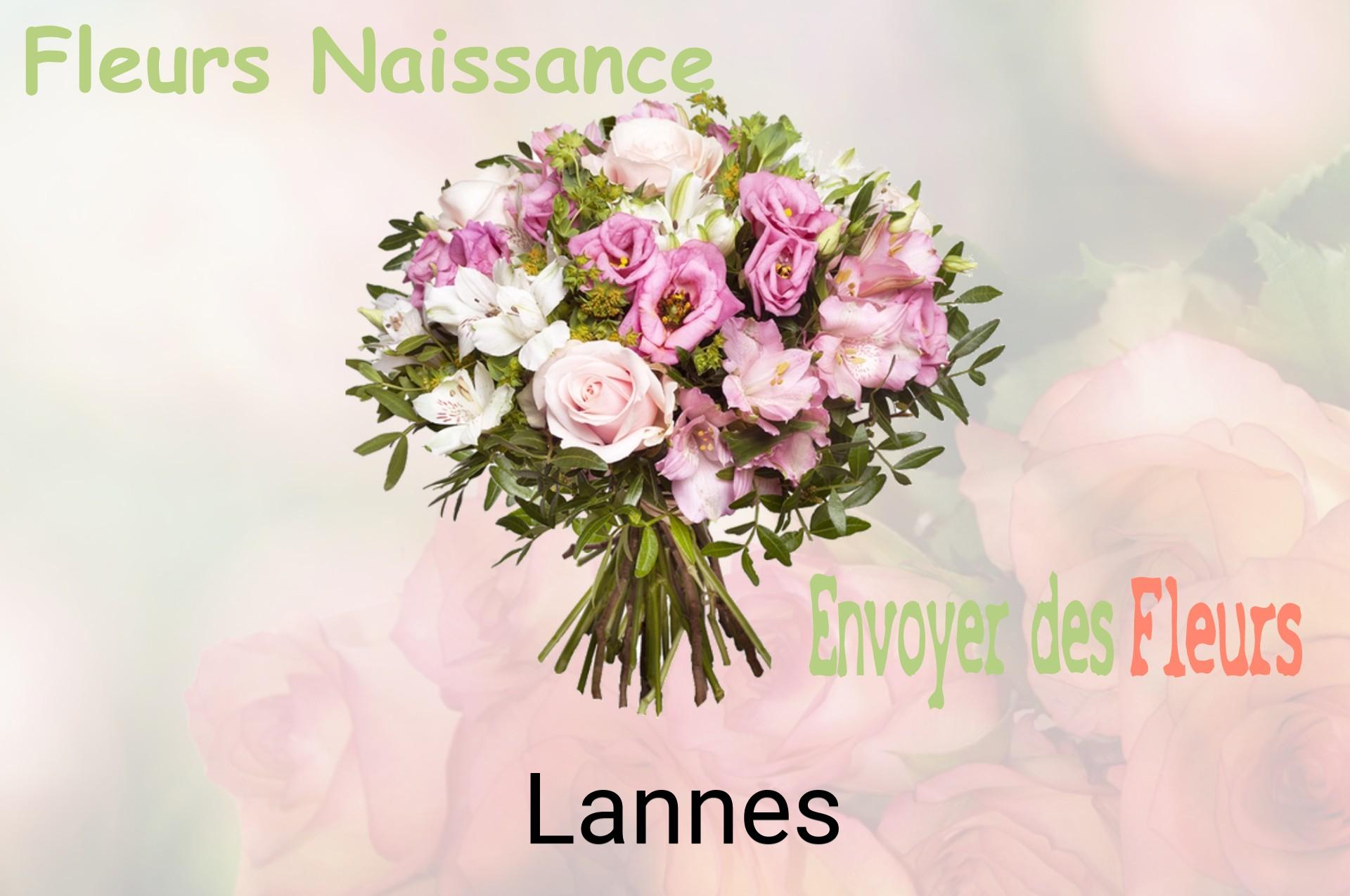 Bouquet de fleurs de naissance livré à Lannes